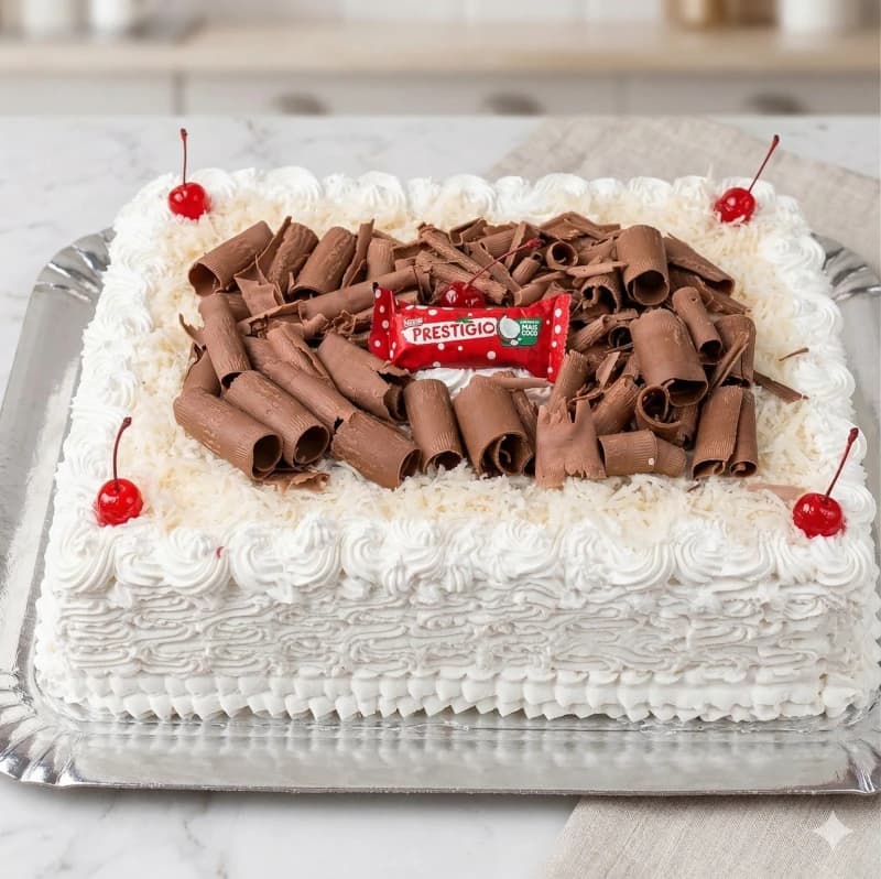 Bolo de chocolate prestígio